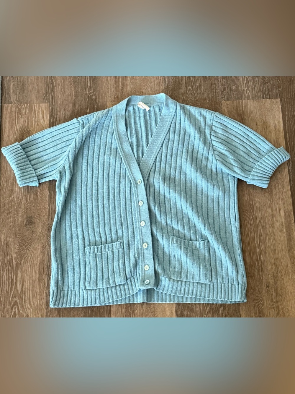 Vintage JCPenney Fashions blue knit cardigan 💙